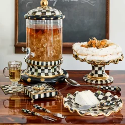 MacKenzie-Childs Serveware<Courtly Check Ceramic Fluted Cake Stand