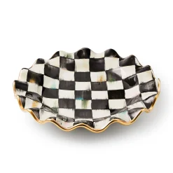 MacKenzie-Childs Dinnerware & Flatware<Courtly Check Ceramic Fluted Dessert Plate