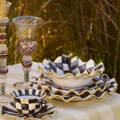 MacKenzie-Childs Dinnerware & Flatware<Courtly Check Ceramic Fluted Breakfast Bowl