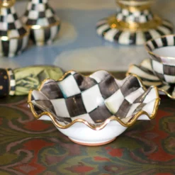 MacKenzie-Childs Dinnerware & Flatware<Courtly Check Ceramic Fluted Breakfast Bowl