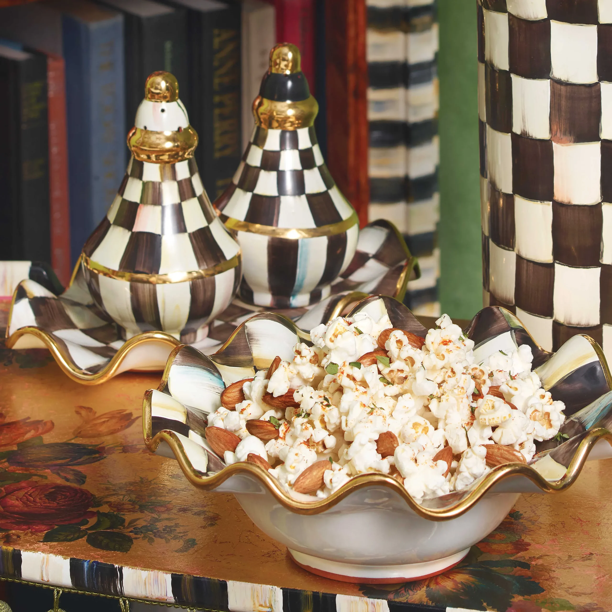 MacKenzie-Childs Dinnerware & Flatware<Courtly Check Ceramic Fluted Breakfast Bowl
