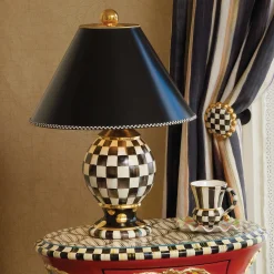 MacKenzie-Childs Room Accents|Lighting<Courtly Check Ceramic Globe Lamp