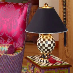 MacKenzie-Childs Room Accents|Lighting<Courtly Check Ceramic Globe Lamp