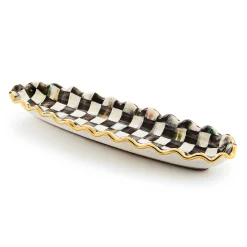 MacKenzie-Childs Serveware<Courtly Check Ceramic Hors d'Oeuvre Tray