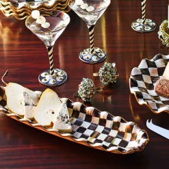 MacKenzie-Childs Serveware<Courtly Check Ceramic Hors d'Oeuvre Tray
