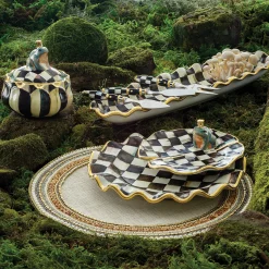 MacKenzie-Childs Serveware<Courtly Check Ceramic Hors d'Oeuvre Tray