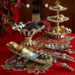 MacKenzie-Childs Serveware<Courtly Check Ceramic Hors d'Oeuvre Tray