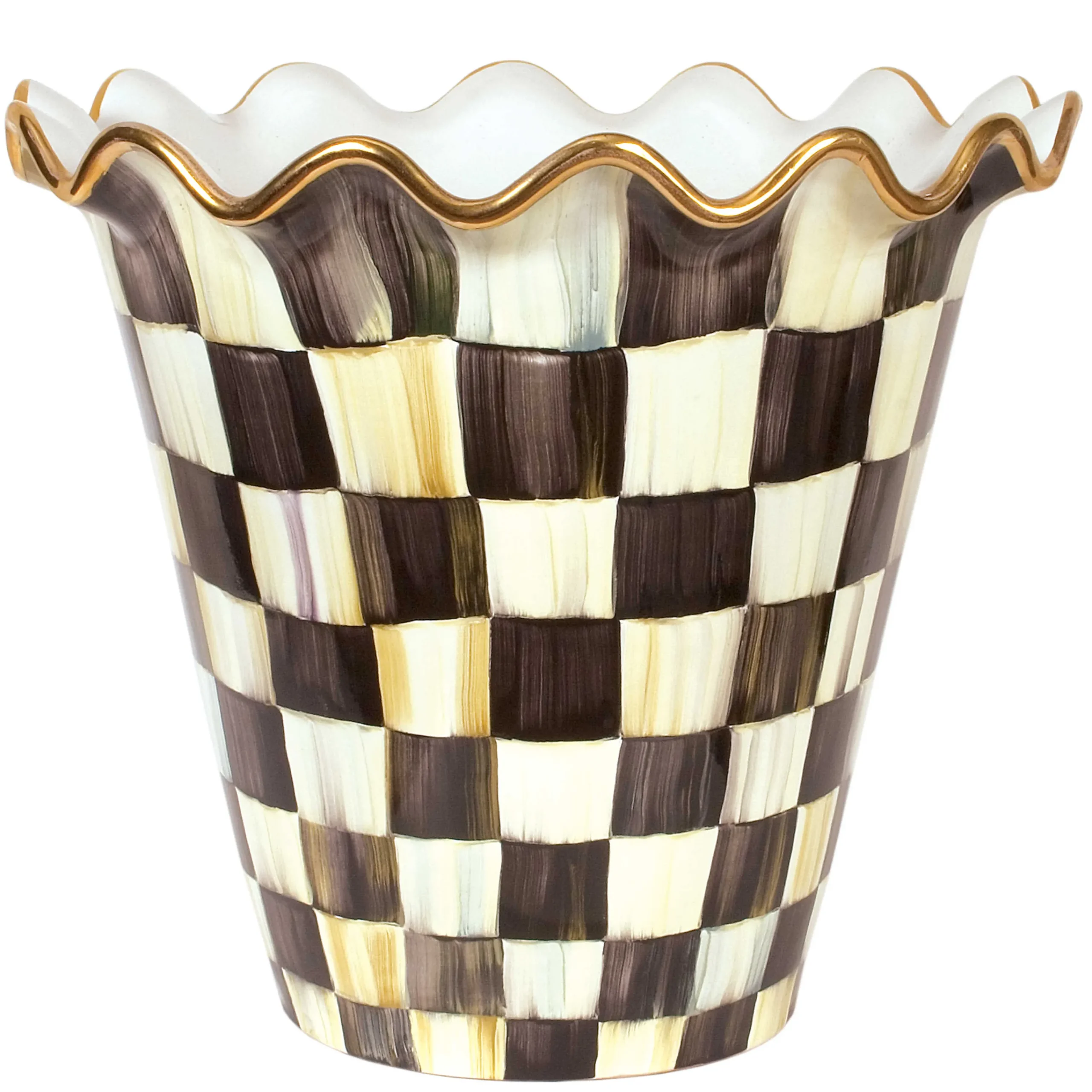 MacKenzie-Childs Outdoor<Courtly Check Ceramic Jumbo Garden Pot