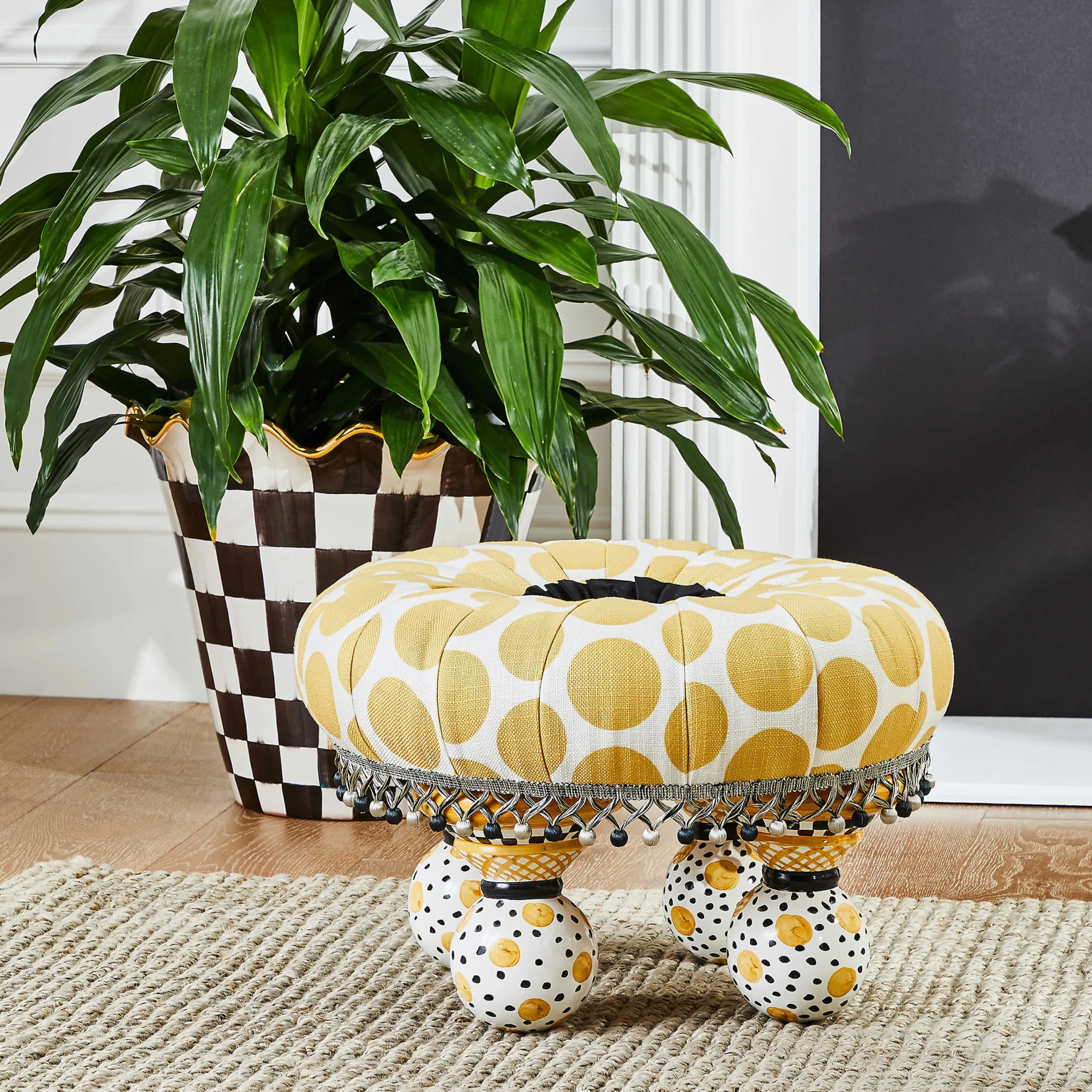 MacKenzie-Childs Outdoor<Courtly Check Ceramic Jumbo Garden Pot