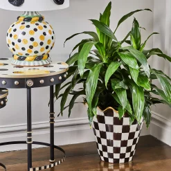 MacKenzie-Childs Outdoor<Courtly Check Ceramic Jumbo Garden Pot