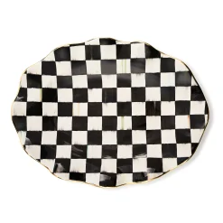 MacKenzie-Childs Fall Entertaining|Serveware<Courtly Check Ceramic Large Serving Platter
