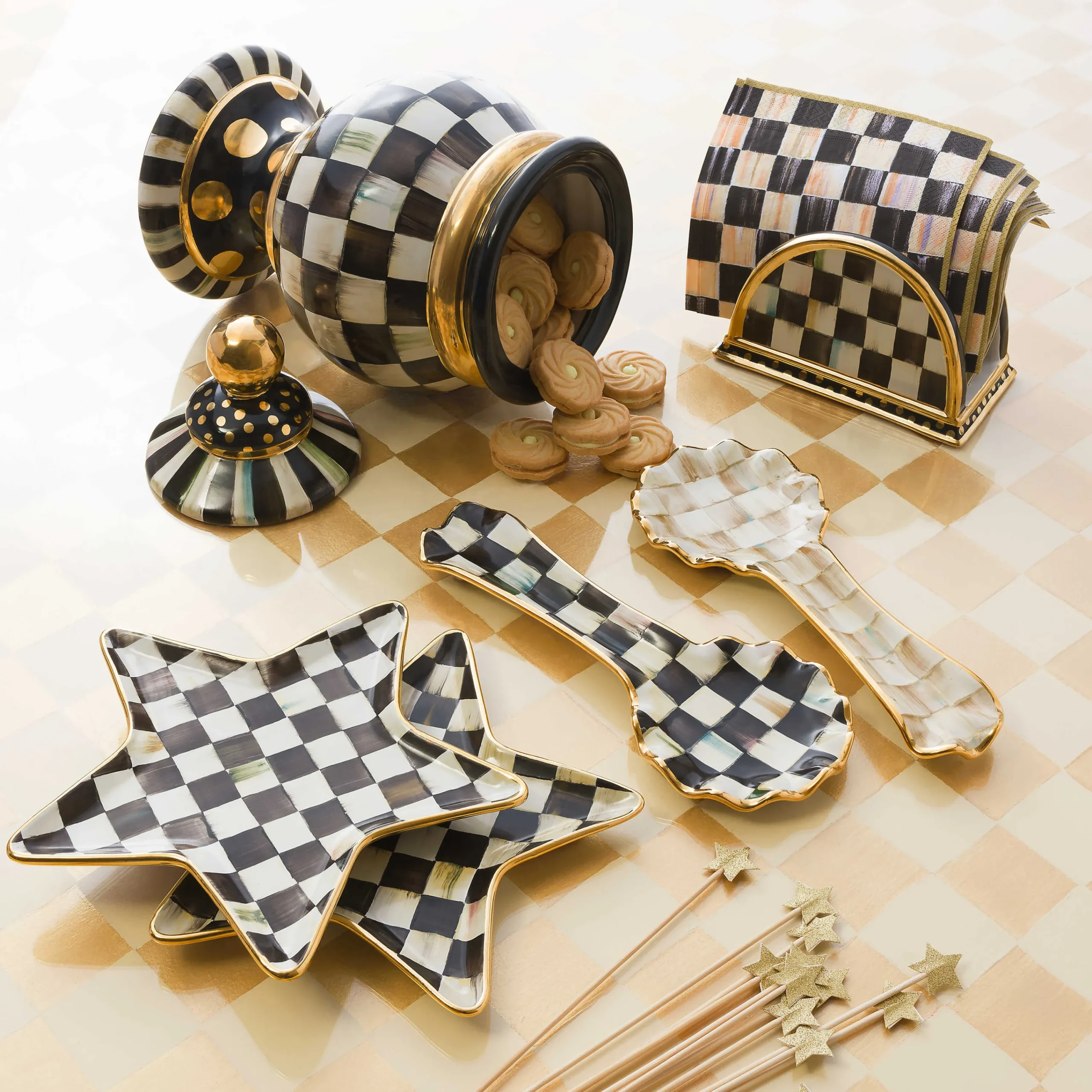 MacKenzie-Childs Kitchen Utensils & Tools<Courtly Check Ceramic Spoon Rest
