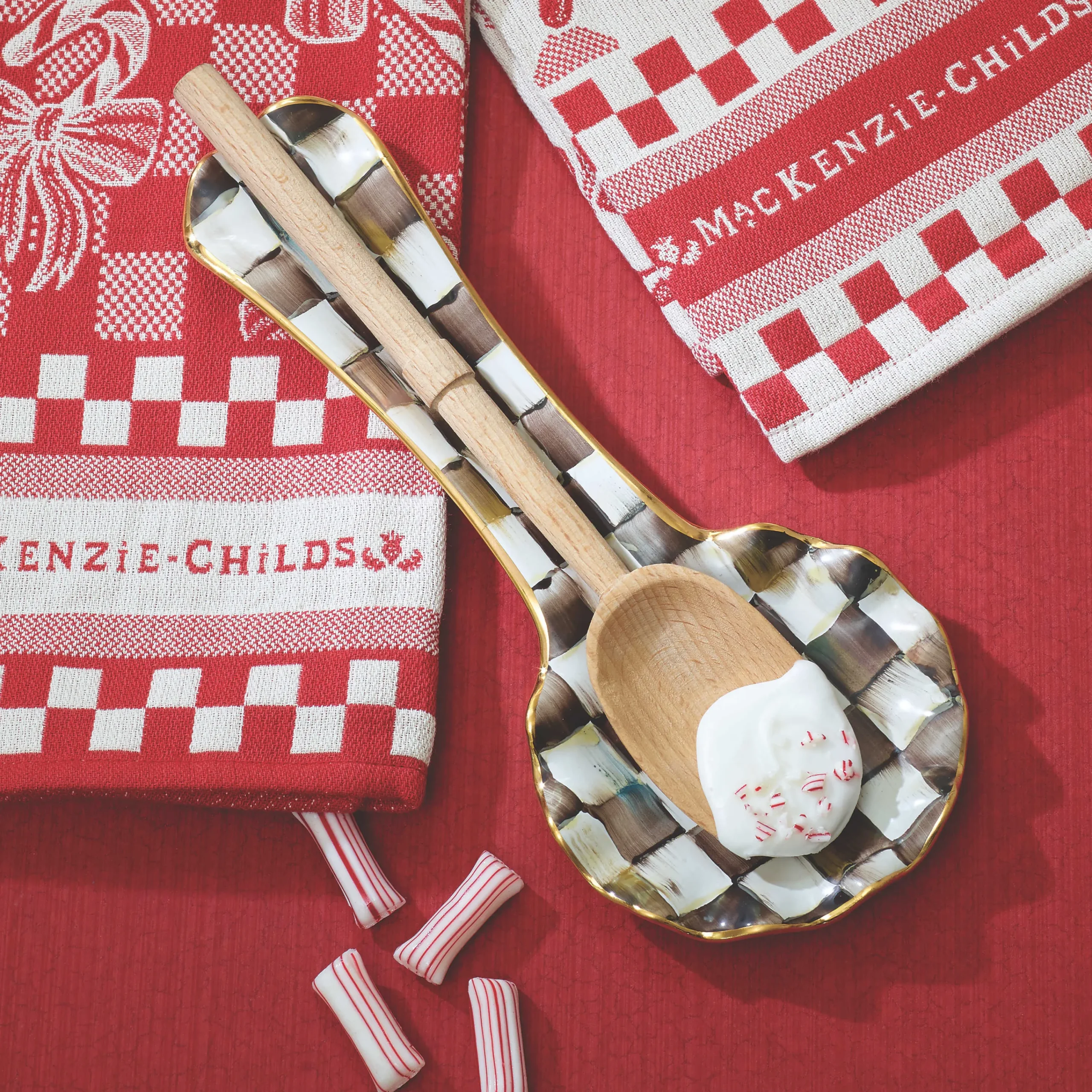 MacKenzie-Childs Kitchen Utensils & Tools<Courtly Check Ceramic Spoon Rest
