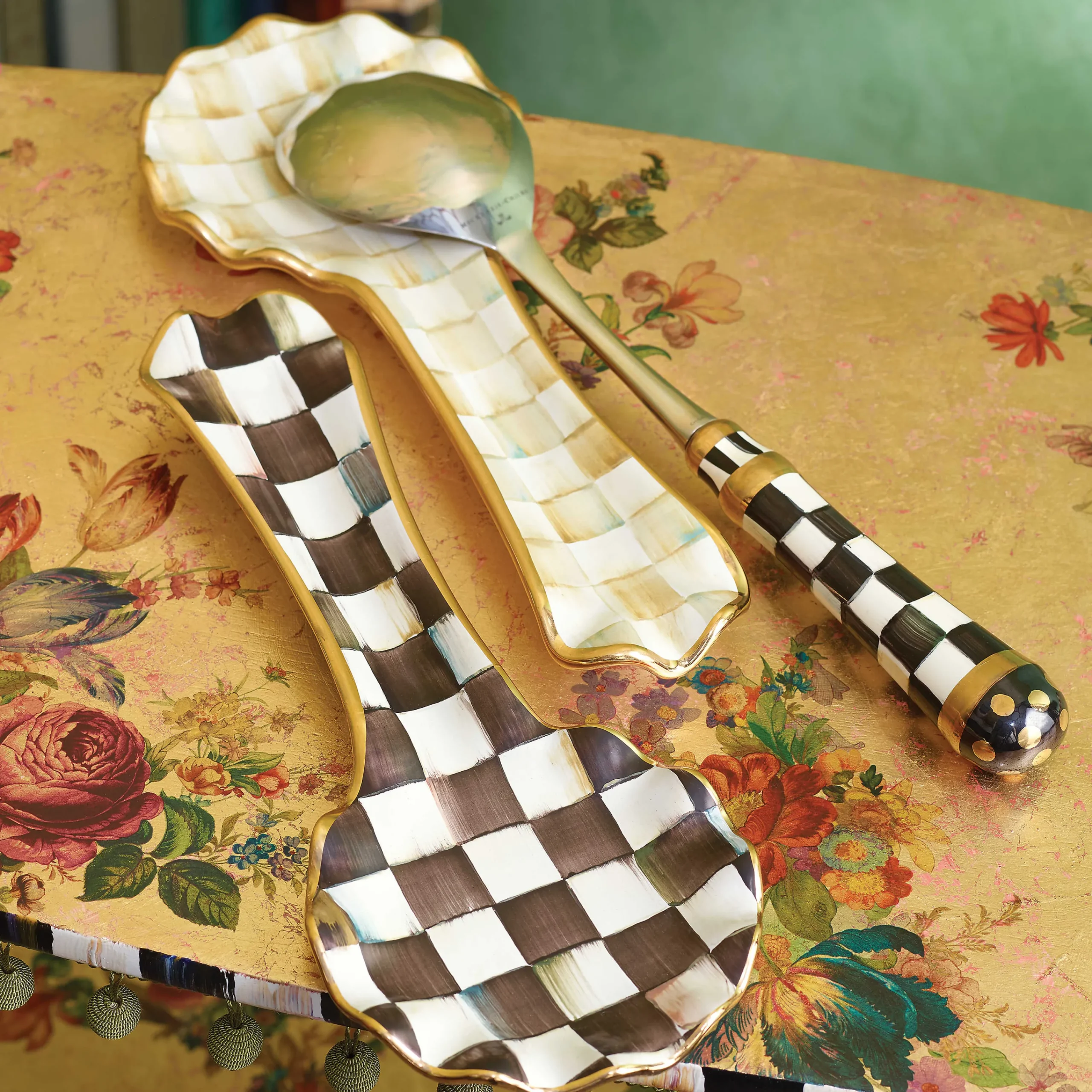 MacKenzie-Childs Kitchen Utensils & Tools<Courtly Check Ceramic Spoon Rest