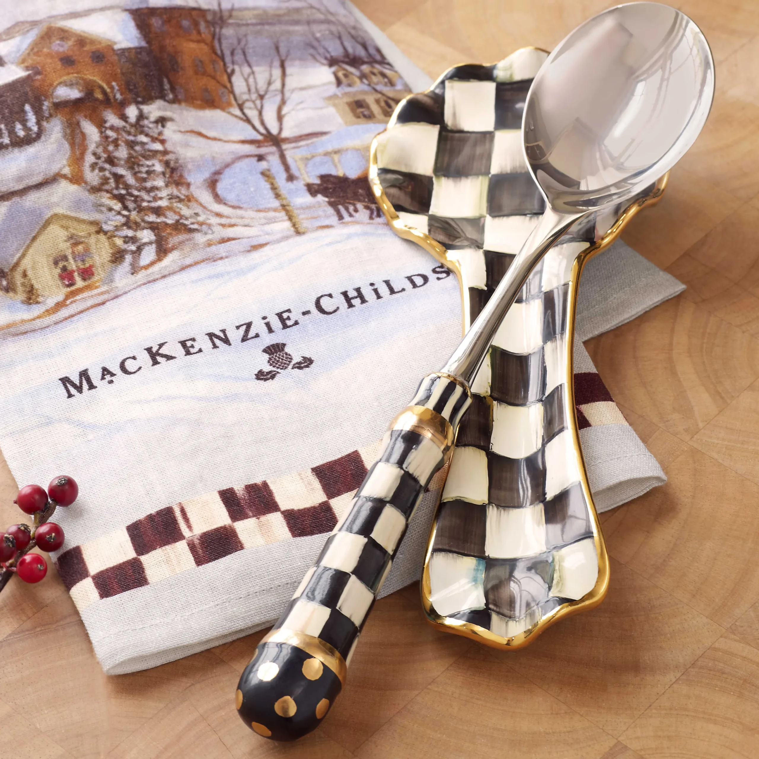 MacKenzie-Childs Kitchen Utensils & Tools<Courtly Check Ceramic Spoon Rest