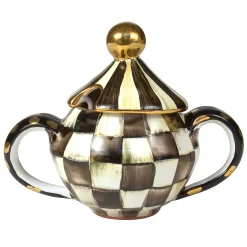 MacKenzie-Childs The Coffee Shop|Serveware<Courtly Check Ceramic Sugar Bowl with Lid