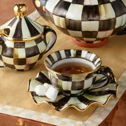 MacKenzie-Childs Dinnerware & Flatware<Courtly Check Ceramic Teacup