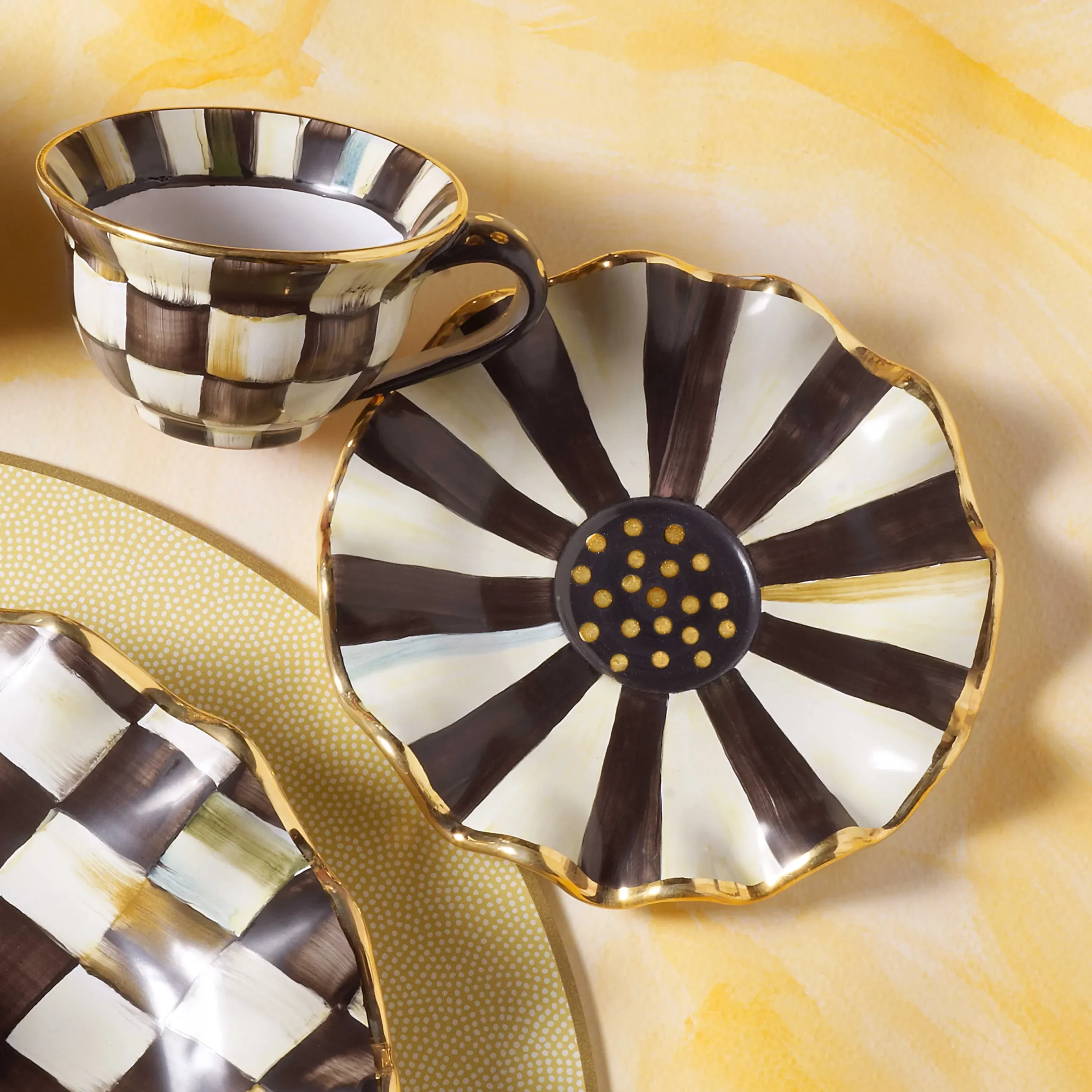 MacKenzie-Childs Dinnerware & Flatware<Courtly Check Ceramic Teacup