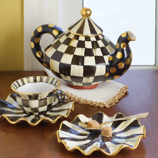 MacKenzie-Childs Dinnerware & Flatware<Courtly Check Ceramic Teacup