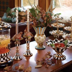 MacKenzie-Childs Bar Entertaining|Serveware<Courtly Check Ceramic Three Tier Sweet Stand