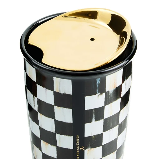 MacKenzie-Childs Accessories|The Coffee Shop<Courtly Check Ceramic Travel Cup