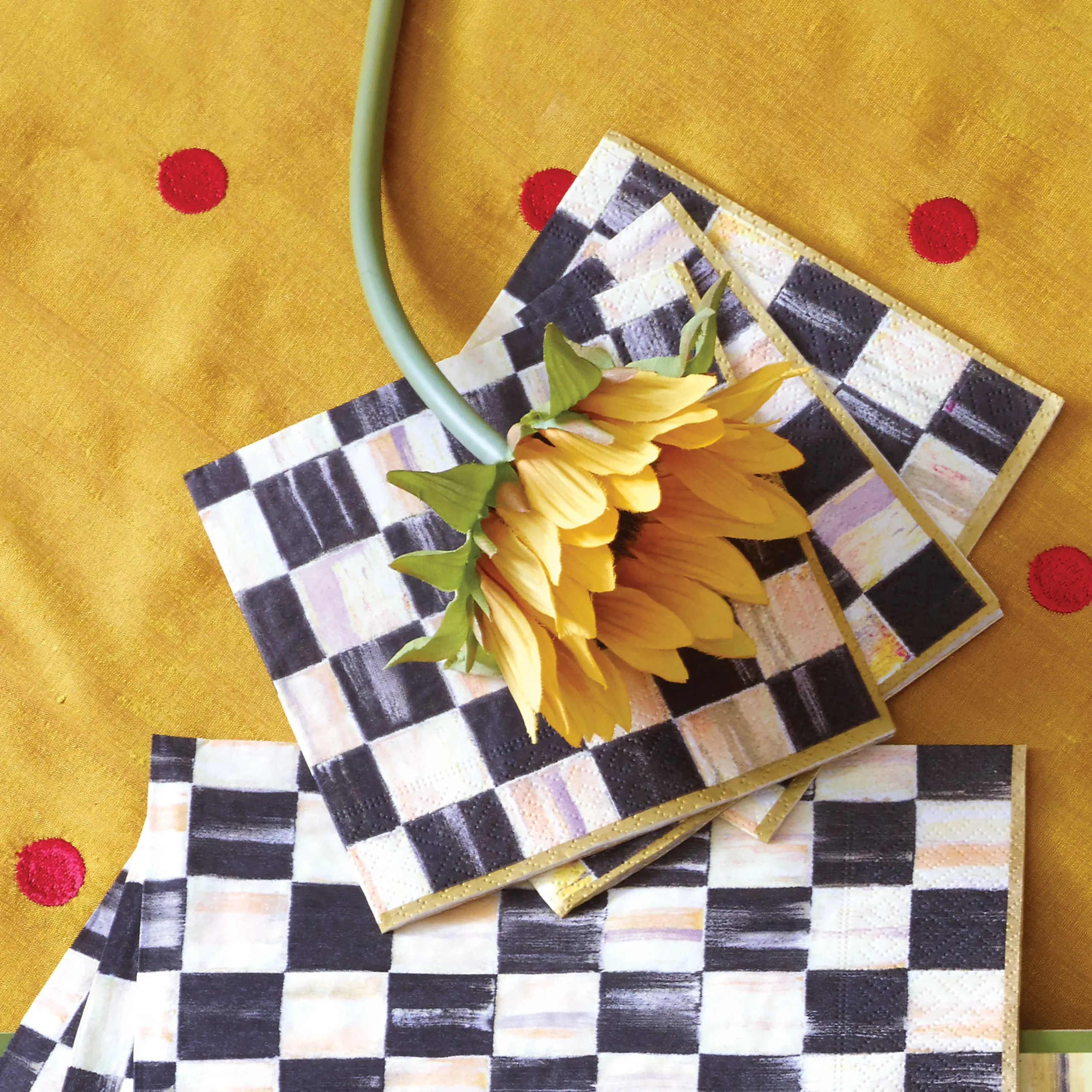 MacKenzie-Childs Bar Entertaining<Courtly Check Cocktail Paper Napkins