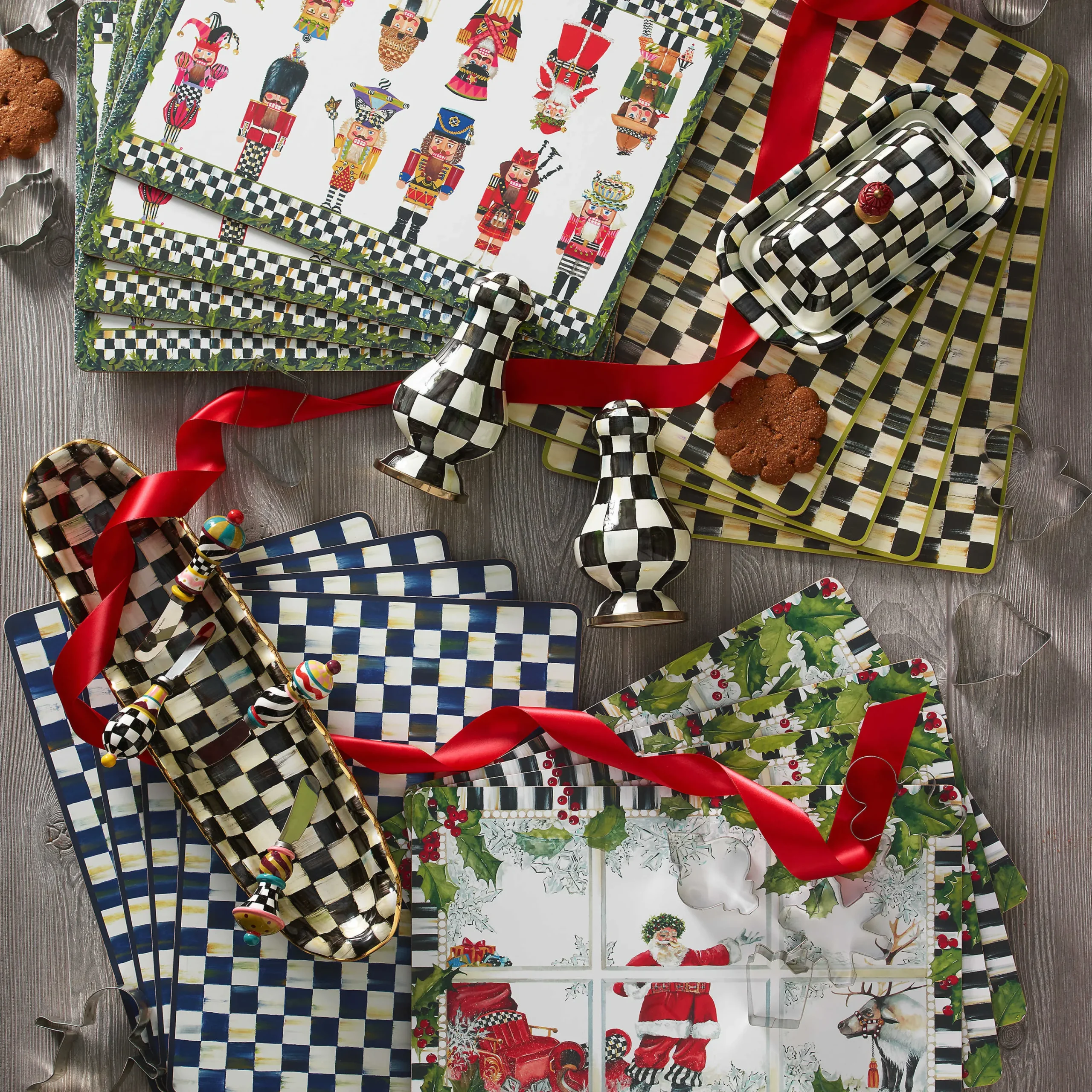MacKenzie-Childs Table Accessories|Kitchen & Table Linens<Courtly Check Cork Back Placemats, Set of 4