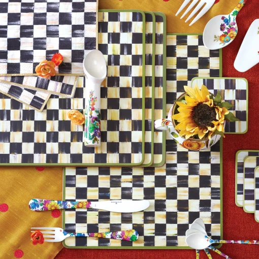 MacKenzie-Childs Table Accessories|Kitchen & Table Linens<Courtly Check Cork Back Placemats, Set of 4