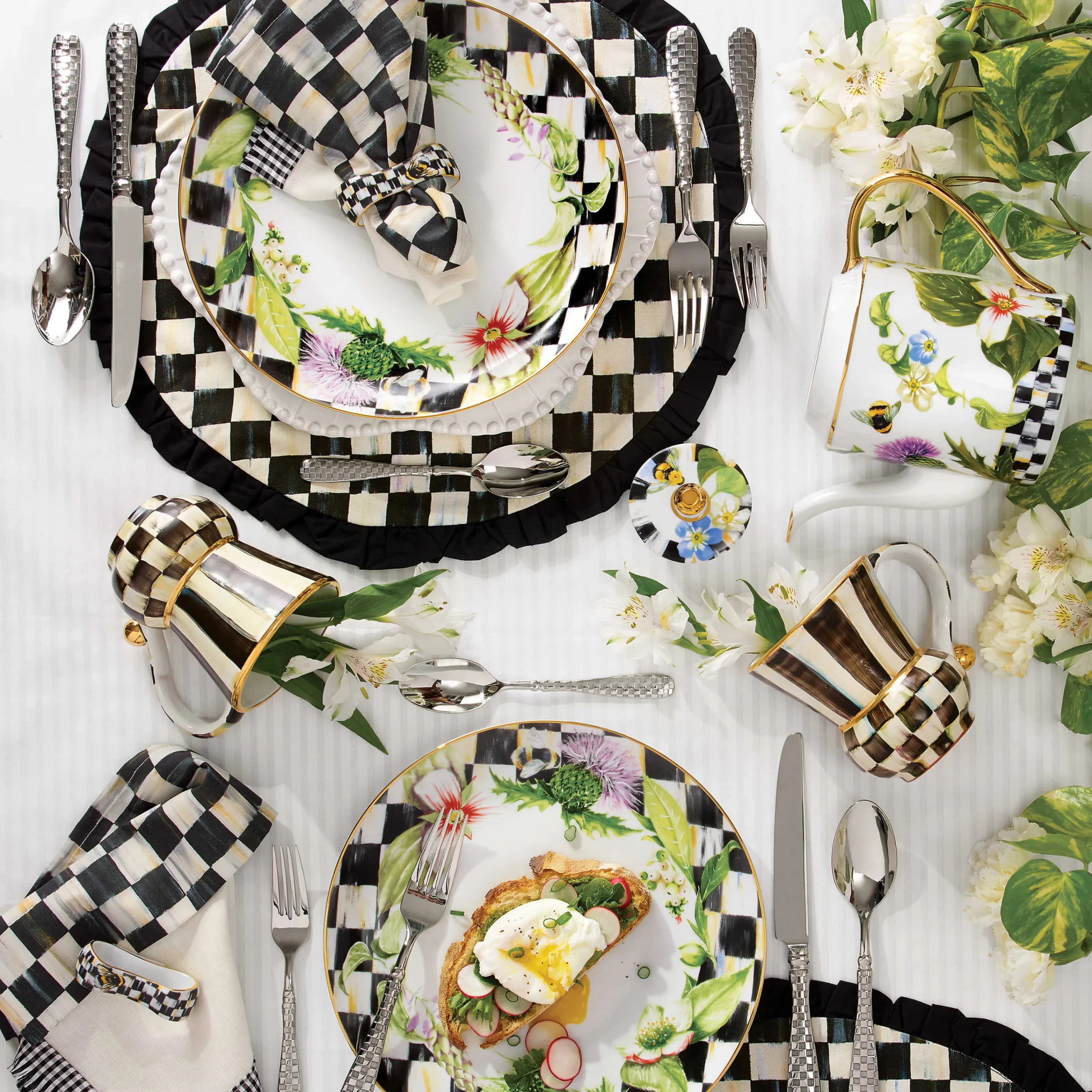 MacKenzie-Childs Fall Entertaining|Kitchen & Table Linens<Courtly Check Cotton Napkin