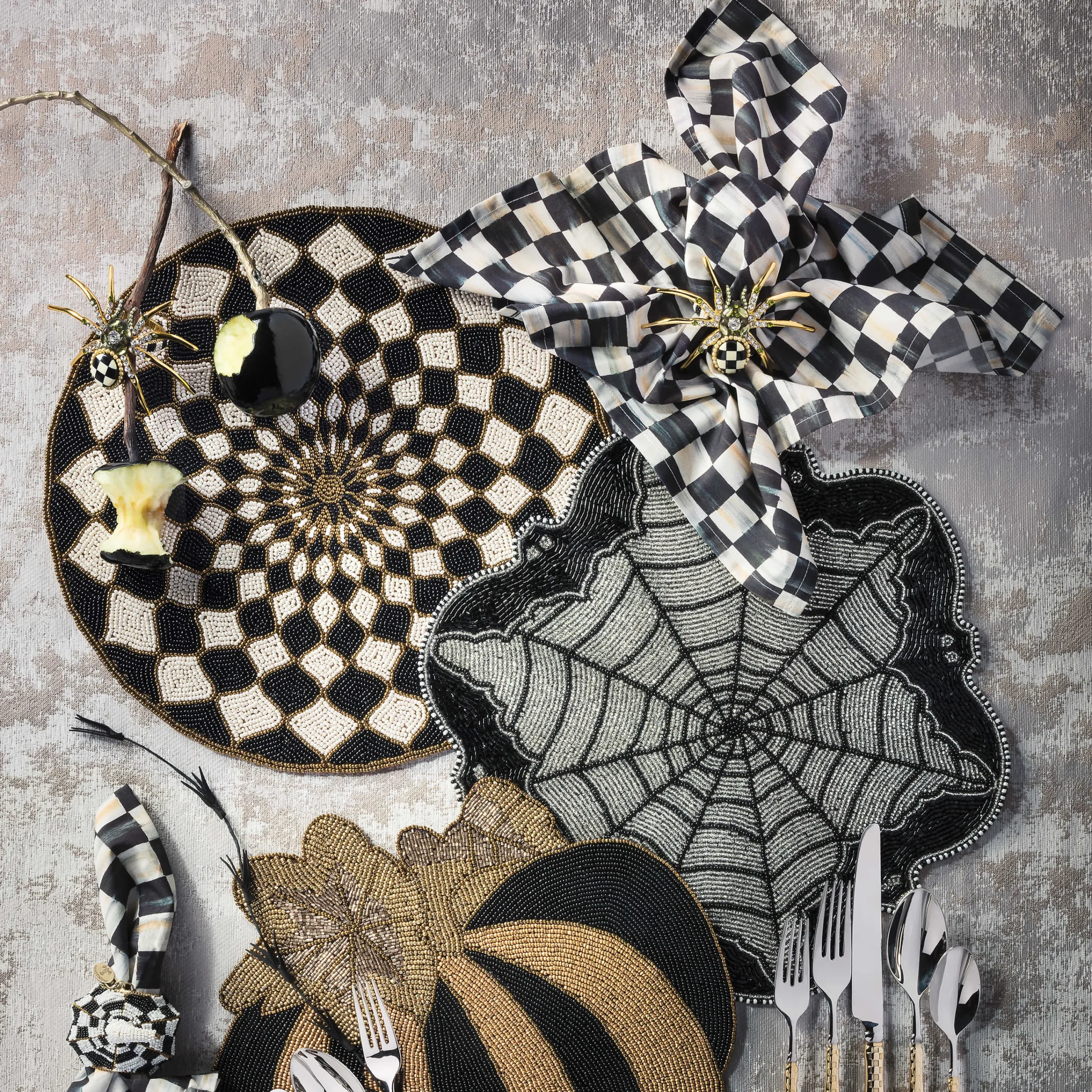 MacKenzie-Childs Fall Entertaining|Kitchen & Table Linens<Courtly Check Cotton Napkin