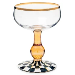 MacKenzie-Childs Fall Entertaining|Drinkware<Courtly Check Coupe Glass