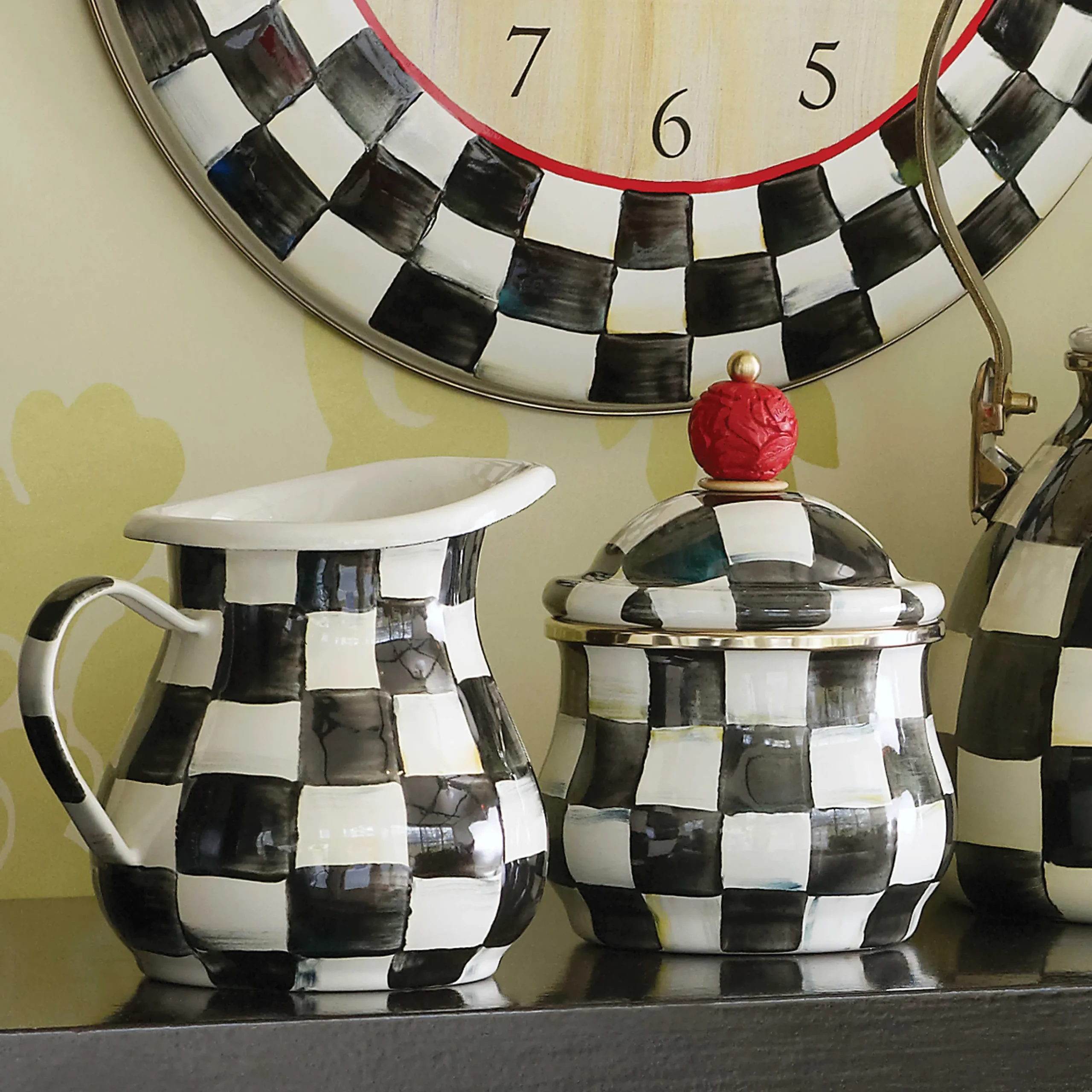 MacKenzie-Childs The Coffee Shop|Serveware<Courtly Check Creamer