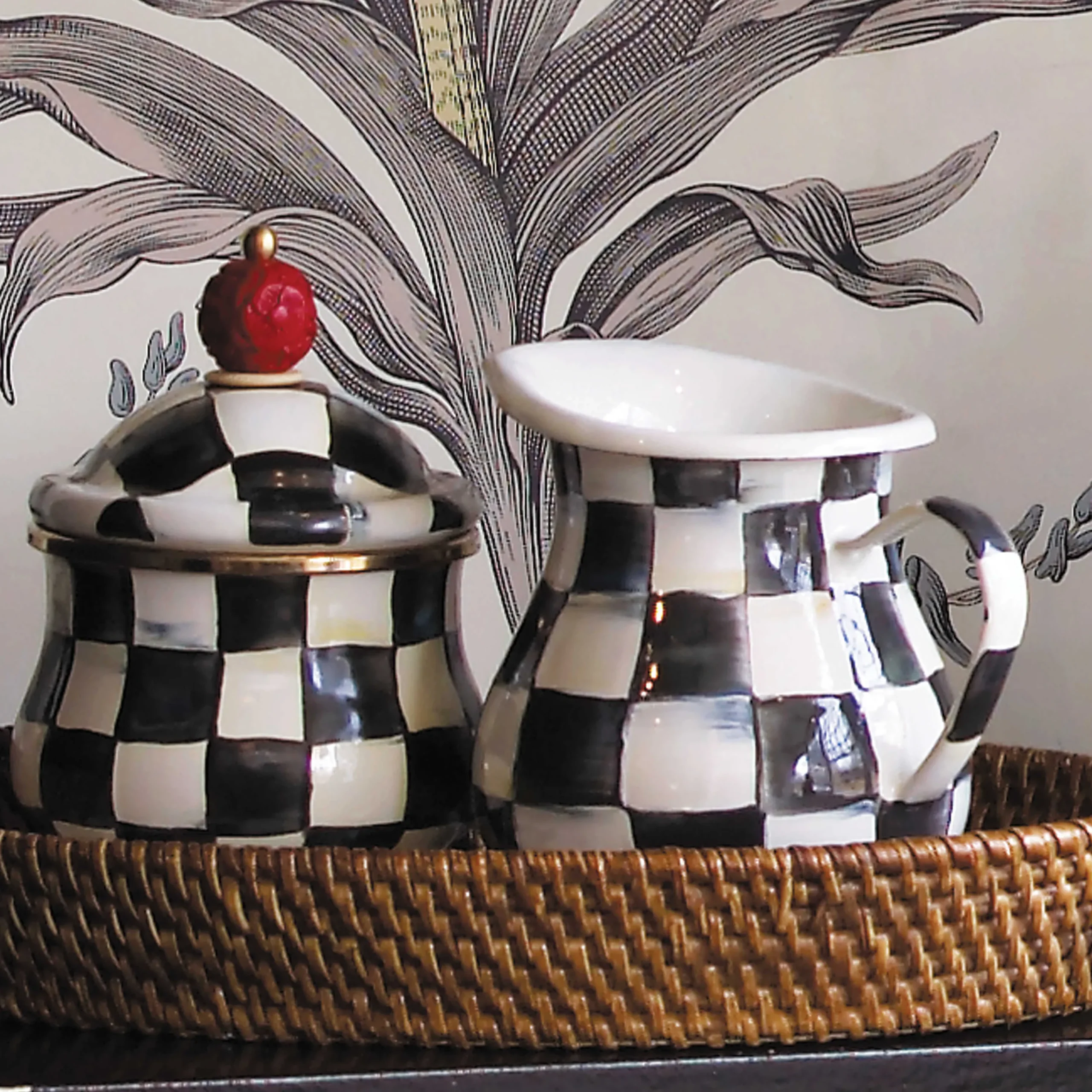 MacKenzie-Childs The Coffee Shop|Serveware<Courtly Check Creamer