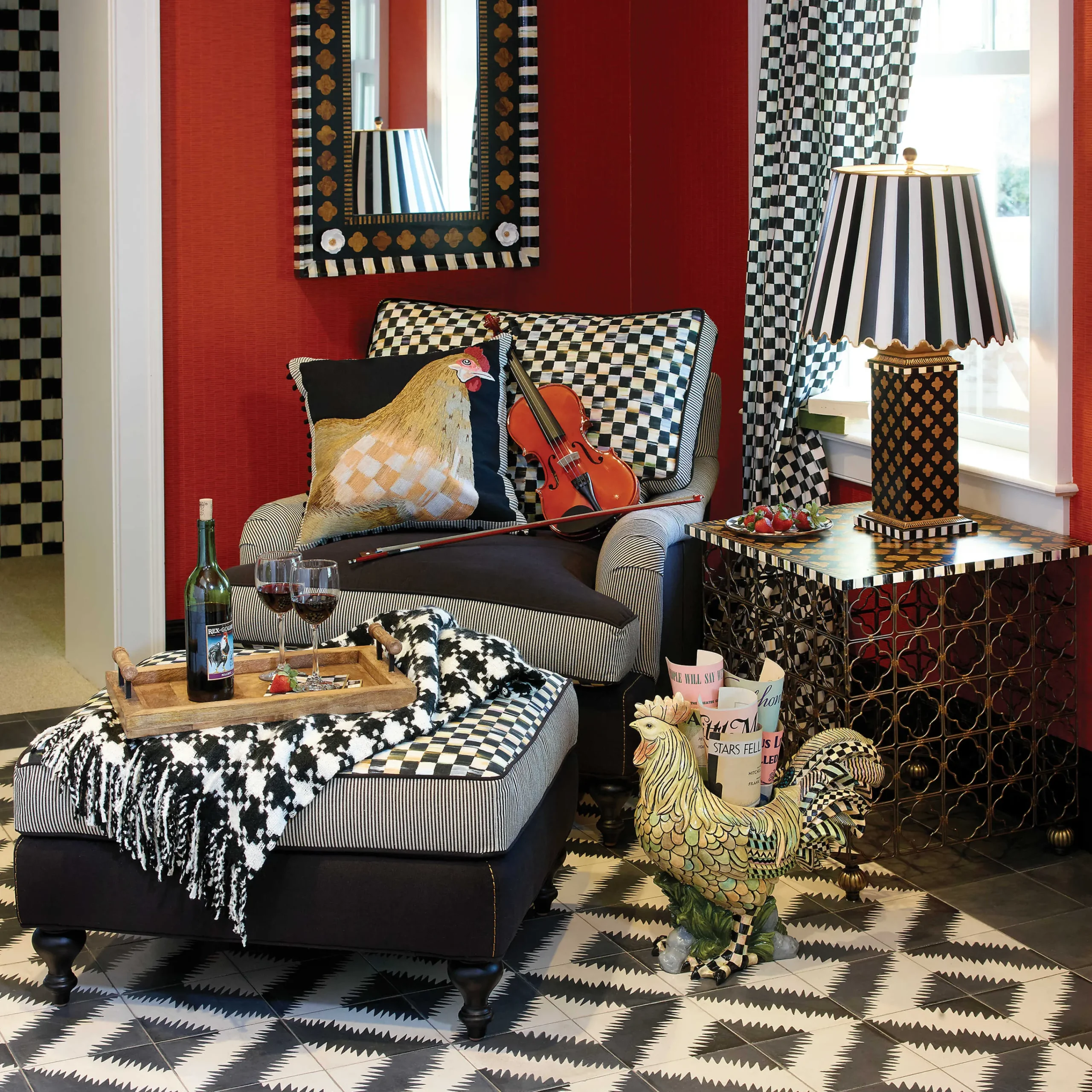 MacKenzie-Childs Room Accents<Courtly Check Curtain Panel