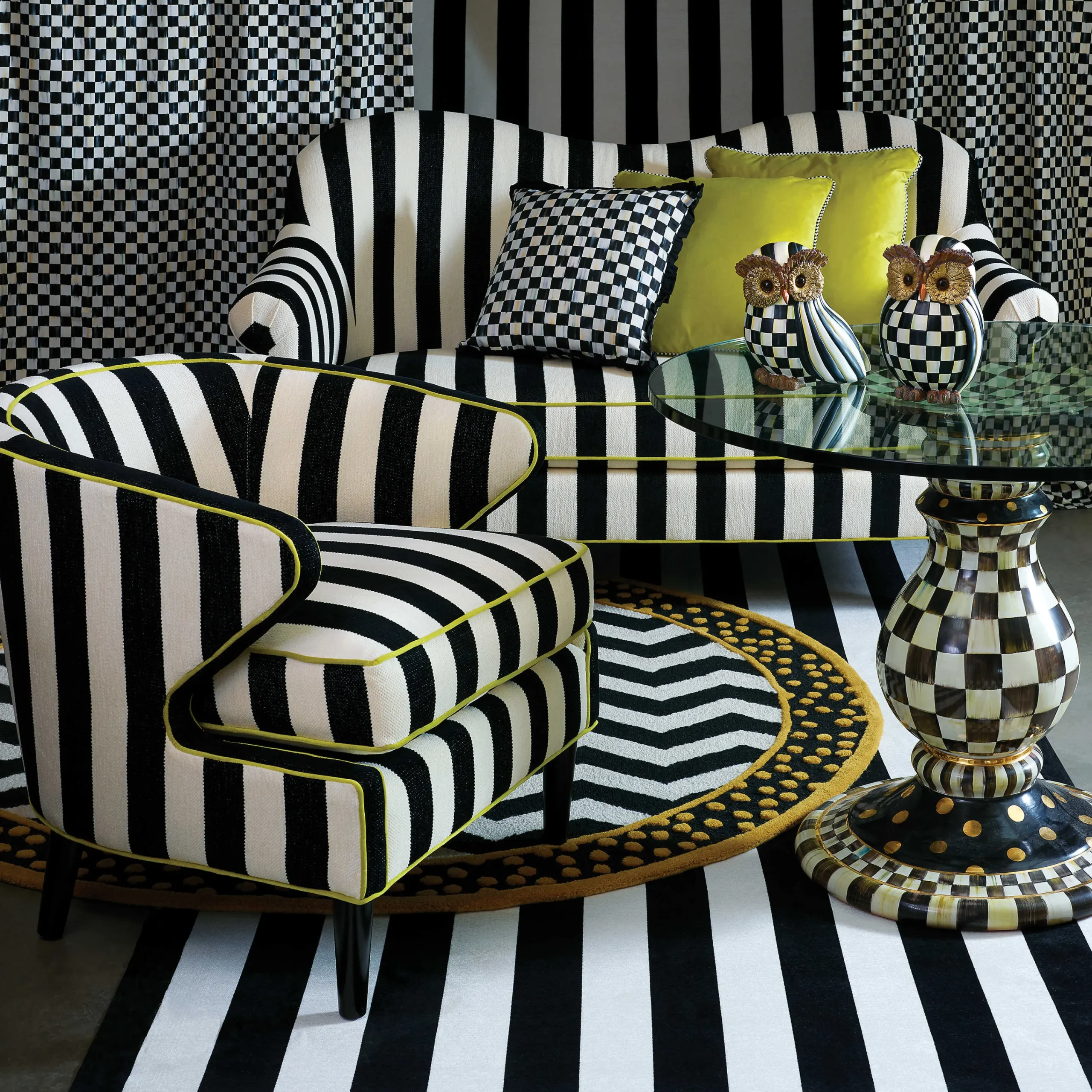 MacKenzie-Childs Room Accents<Courtly Check Curtain Panel