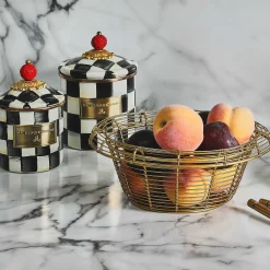 MacKenzie-Childs Room Accents|Kitchen Storage & Organization<Courtly Check Demi Canister