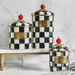 MacKenzie-Childs Room Accents|Kitchen Storage & Organization<Courtly Check Demi Canister