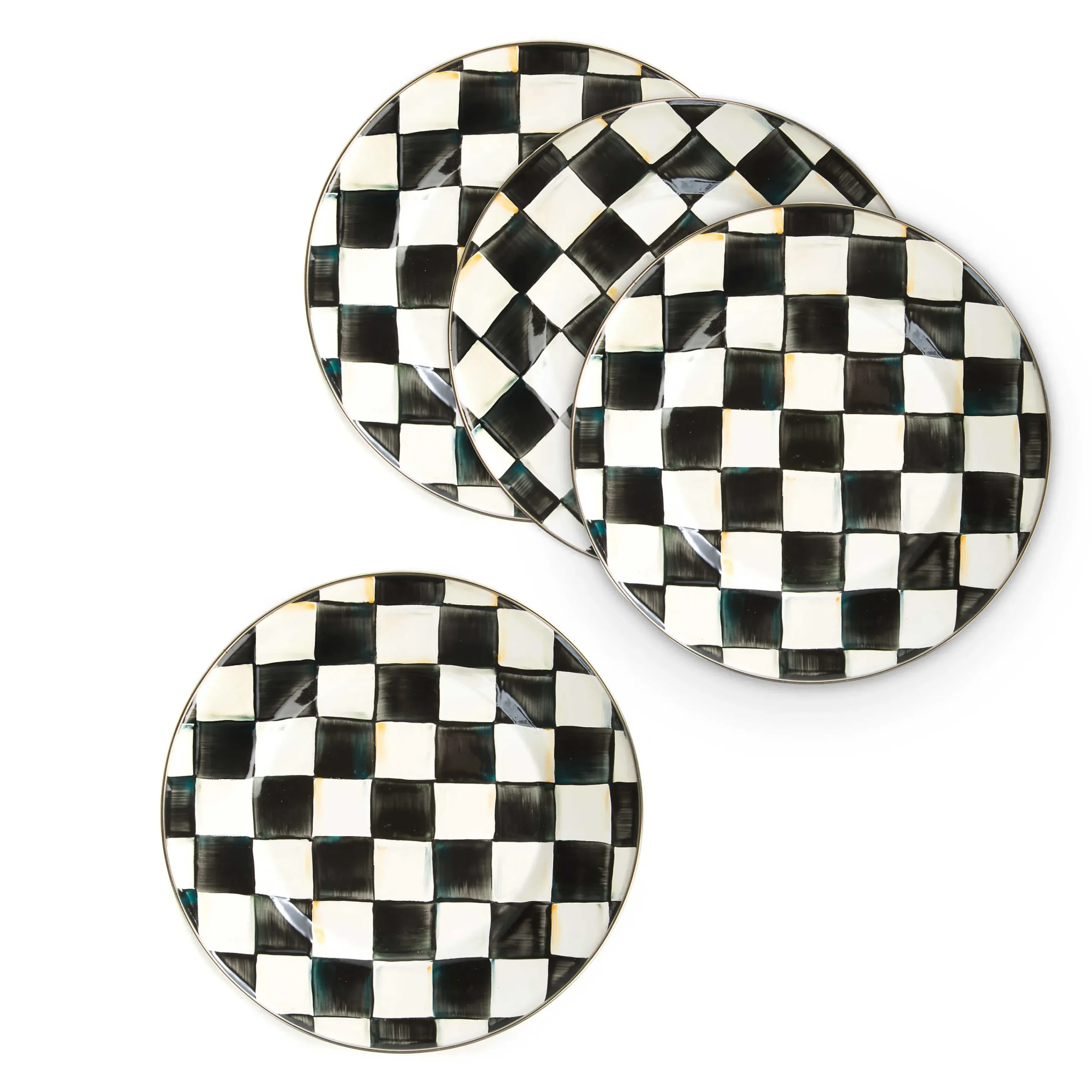 MacKenzie-Childs Kitchen & Dining Sets|Fall Entertaining<Courtly Check Dinner Plates, Set of 4