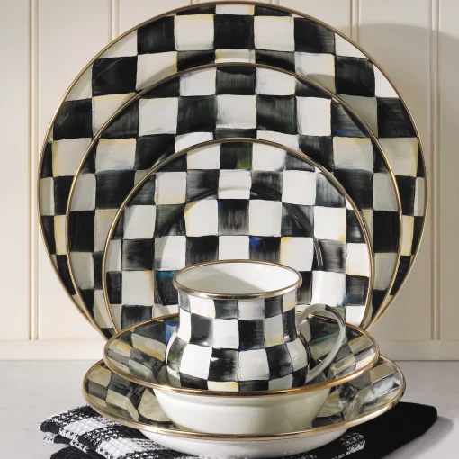 MacKenzie-Childs Dinnerware & Flatware<Courtly Check Dinner Plate