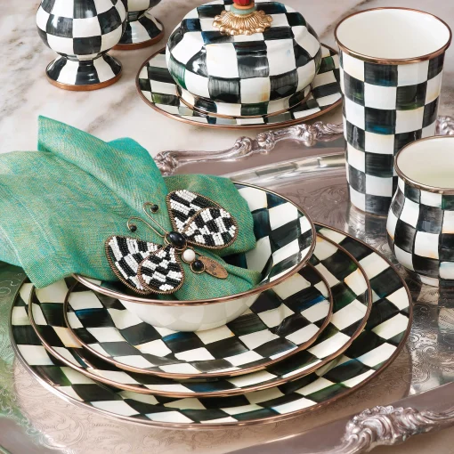 MacKenzie-Childs Dinnerware & Flatware<Courtly Check Dinner Plate