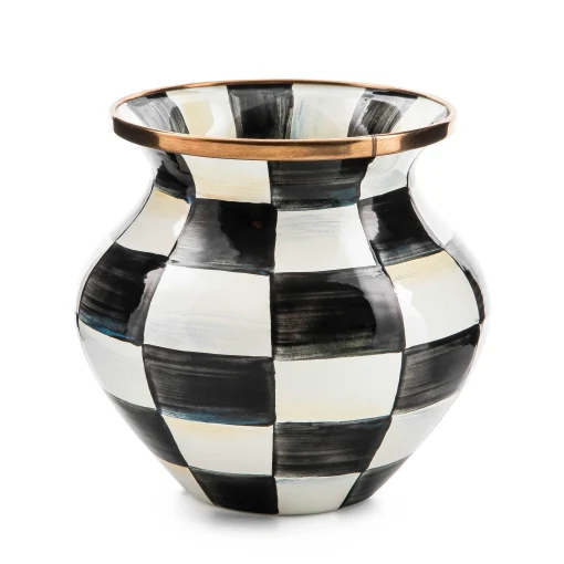 MacKenzie-Childs Spring|Room Accents<Courtly Check Enamel Vase