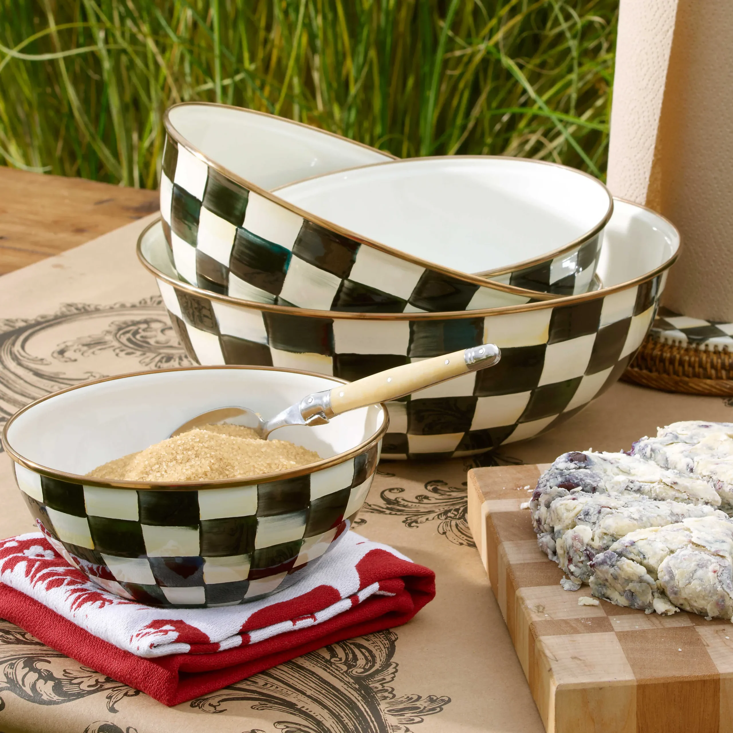 MacKenzie-Childs Serveware<Courtly Check Extra Large Everyday Bowl