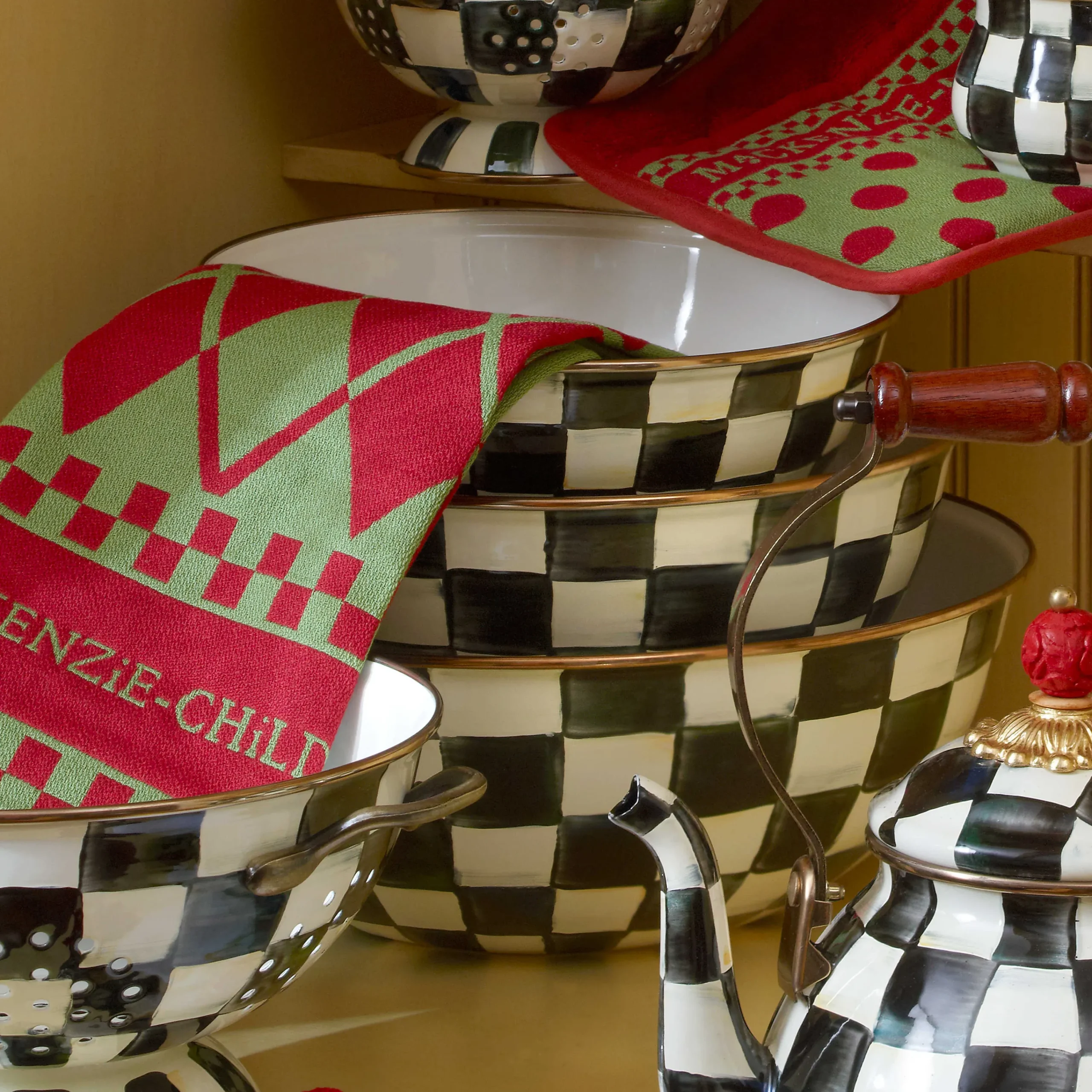 MacKenzie-Childs Serveware<Courtly Check Extra Large Everyday Bowl