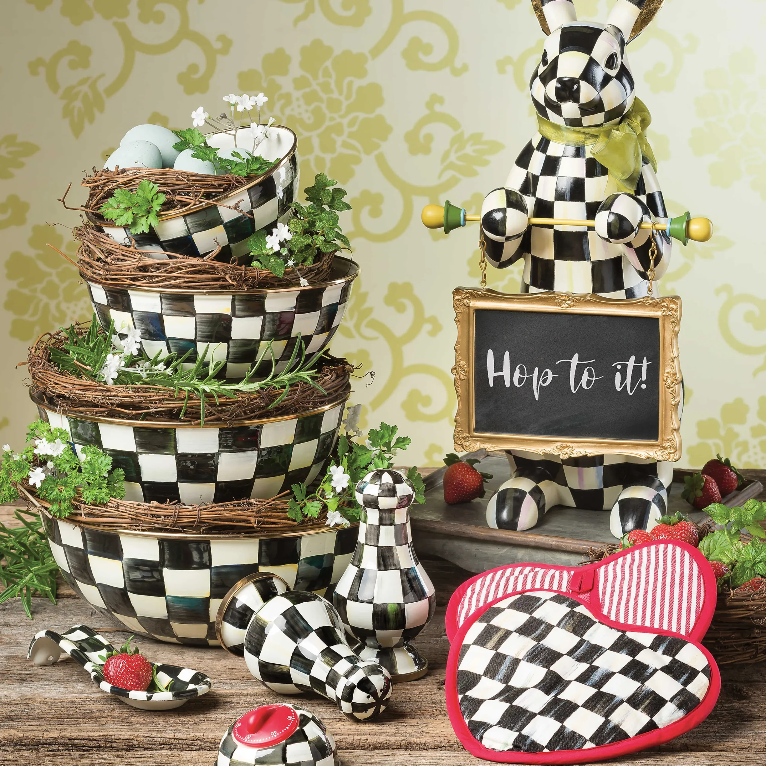 MacKenzie-Childs Serveware<Courtly Check Extra Large Everyday Bowl