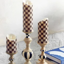 MacKenzie-Childs Candles & Fragrances|Table Accessories<Courtly Check Flicker 9 Pillar Candle