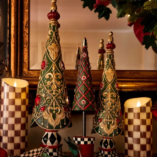 MacKenzie-Childs Candles & Fragrances|Table Accessories<Courtly Check Flicker 9 Pillar Candle