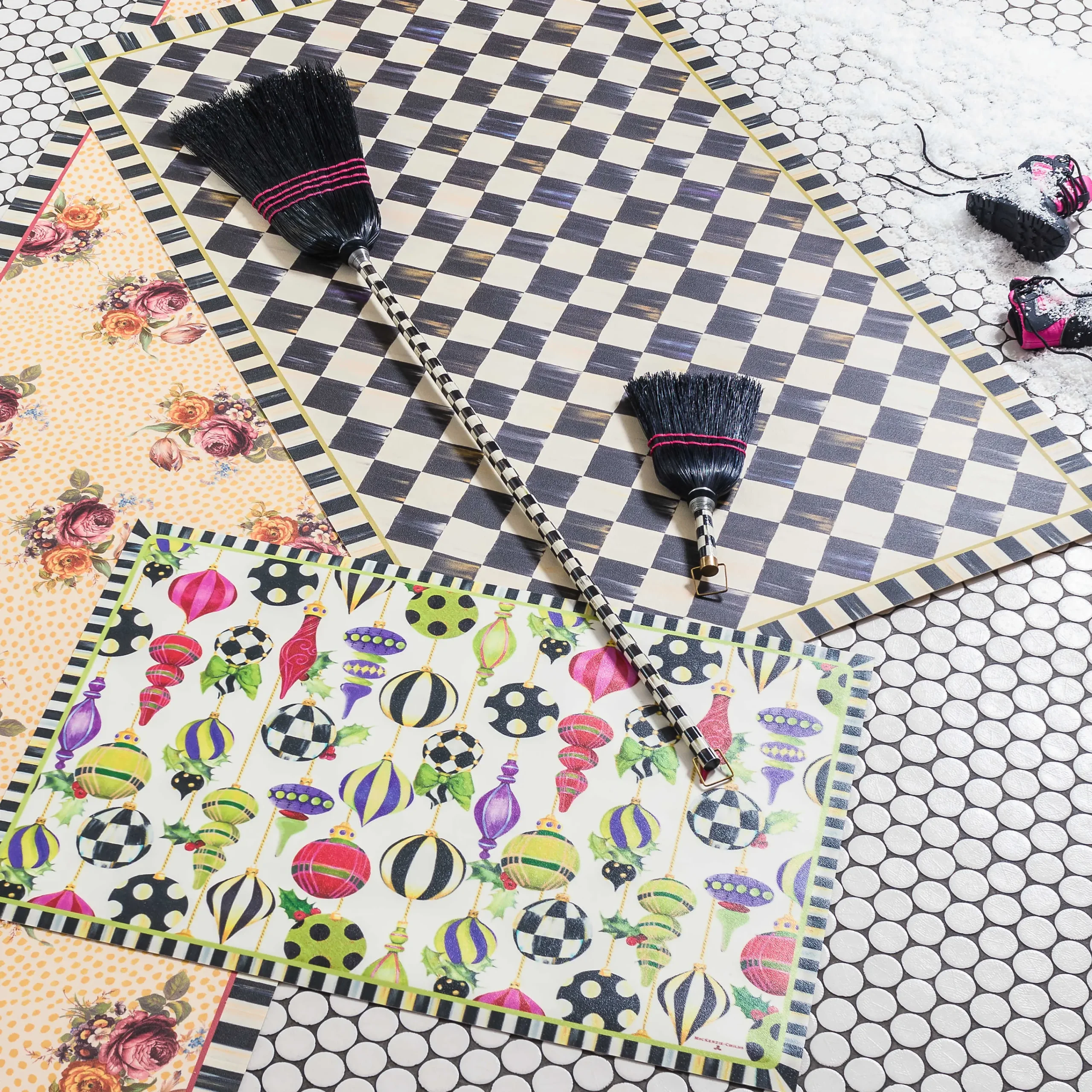 MacKenzie-Childs Rugs<Courtly Check Floor Mat - 3' x 5'