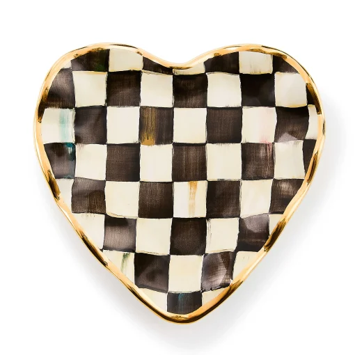 MacKenzie-Childs Bar Entertaining|Serveware<Courtly Check Fluted Heart Plate