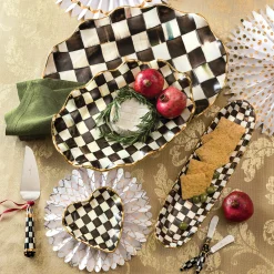 MacKenzie-Childs Bar Entertaining|Serveware<Courtly Check Fluted Heart Plate