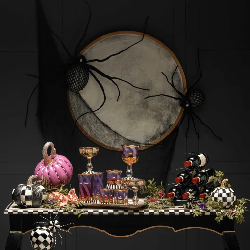 MacKenzie-Childs Pumpkins|The Halloween Shop<Courtly Check Glossy Mini Pumpkin